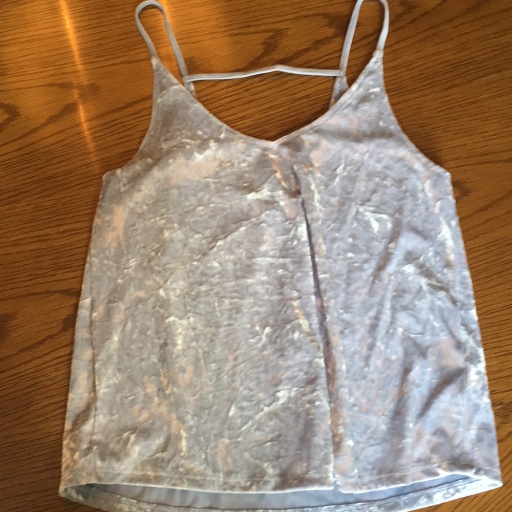 American Eagle crushed velvet crop top